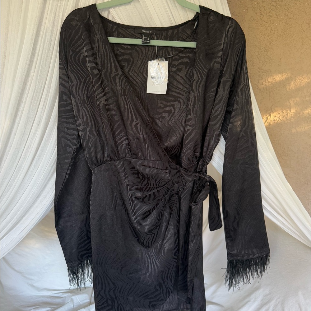 Forever 21 Black Textured Dress